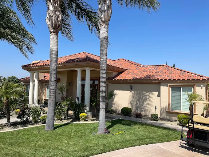 Exterior painting prep on a residential home